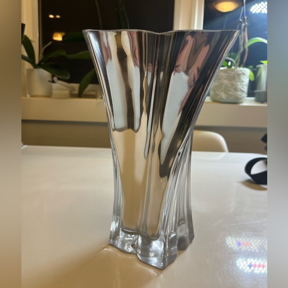Silver large flower vase
